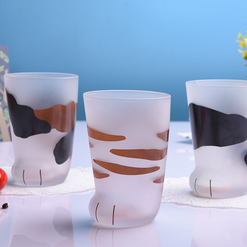 Kitchen Creative Cute Cat Paws Glass Tiger Paws Glass Office Coffee Tumbler Personality Breakfast Milk Porcelain Cup Gift