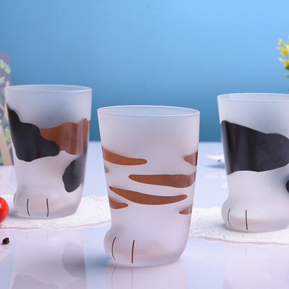 Kitchen Creative Cute Cat Paws Glass Tiger Paws Glass Office Coffee Tumbler Personality Breakfast Milk Porcelain Cup Gift