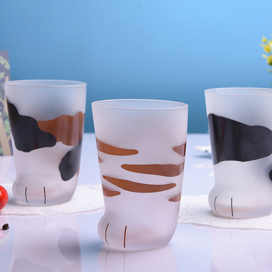 Kitchen Creative Cute Cat Paws Glass Tiger Paws Glass Office Coffee Tumbler Personality Breakfast Milk Porcelain Cup Gift
