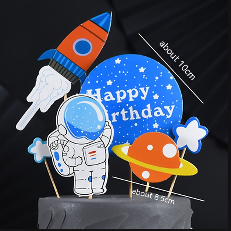 Baking Cake Topper Birthday Space Ornaments