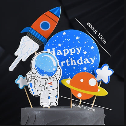 Baking Cake Topper Birthday Space Ornaments
