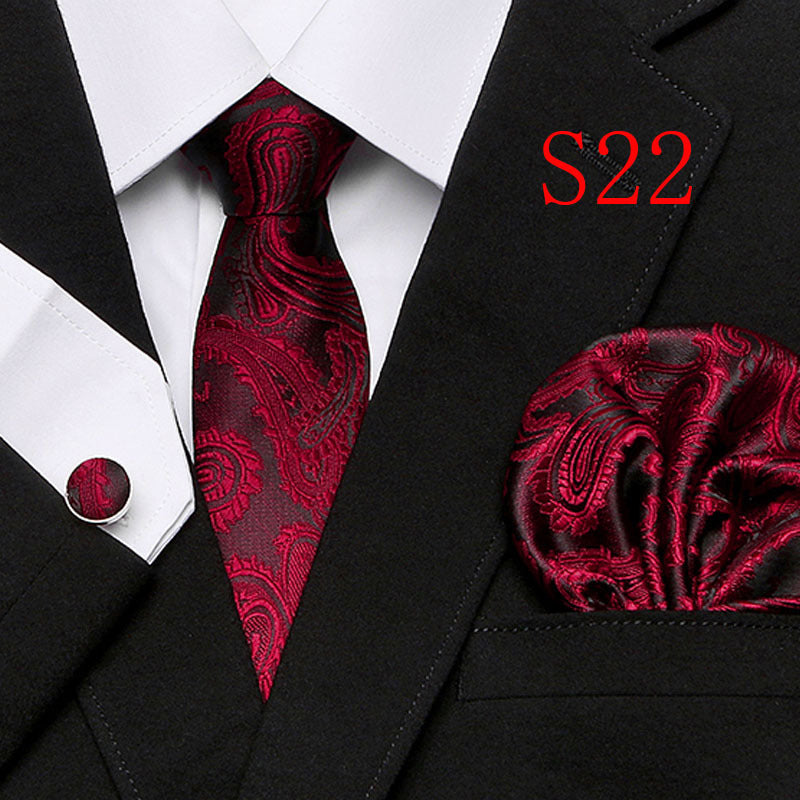 Men's Fashion Three-piece Tie set Assorted Designs Series European and American