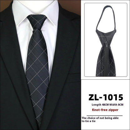 Men's Business Fashion Formal Wear Business Tie Zipper