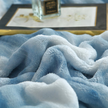 Velvet Camouflage Duvet Cover Set - Blue