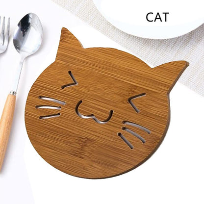 Kitchen Cartoon Coasters For Drinks Pot Teapot Wood Drink Drinking Coaster Coffee Mug Rack Coffee Cup Stand Cup Coaster Wood Cup Wooden Dining Table Cup Holder