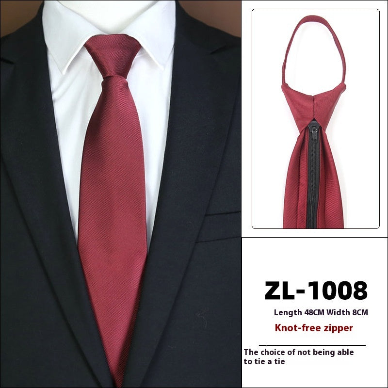 Men's Business Fashion Formal Wear Business Tie Zipper