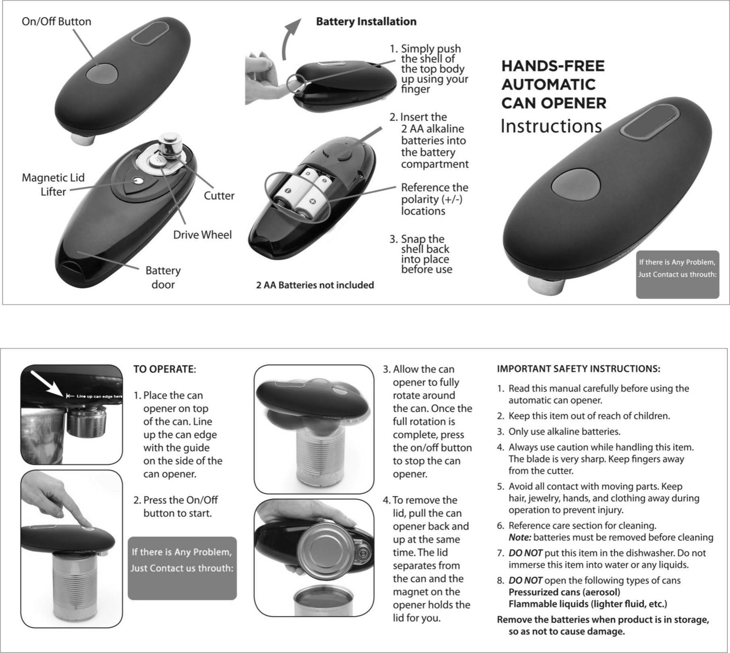 Kitchen Electric Can Opener Automatic Jar Bottle Can Machine One Touch Portable Kitchen Hand Free Opening Opener Tool Gadgets