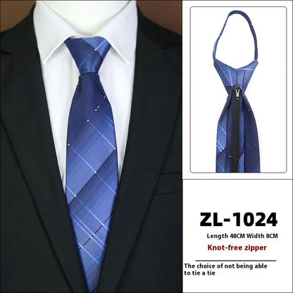 Men's Business Fashion Formal Wear Business Tie Zipper