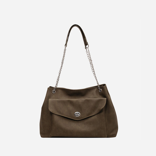 Ladies Bag PU Leather 2stripe Shoulder Bag