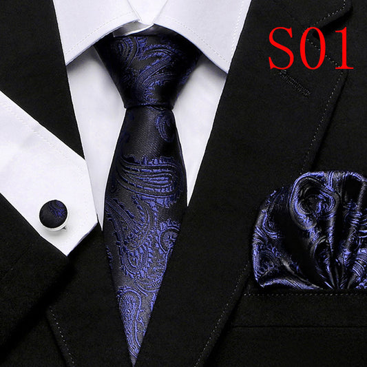 Men's Fashion Three-piece Tie set Assorted Designs Series European and American