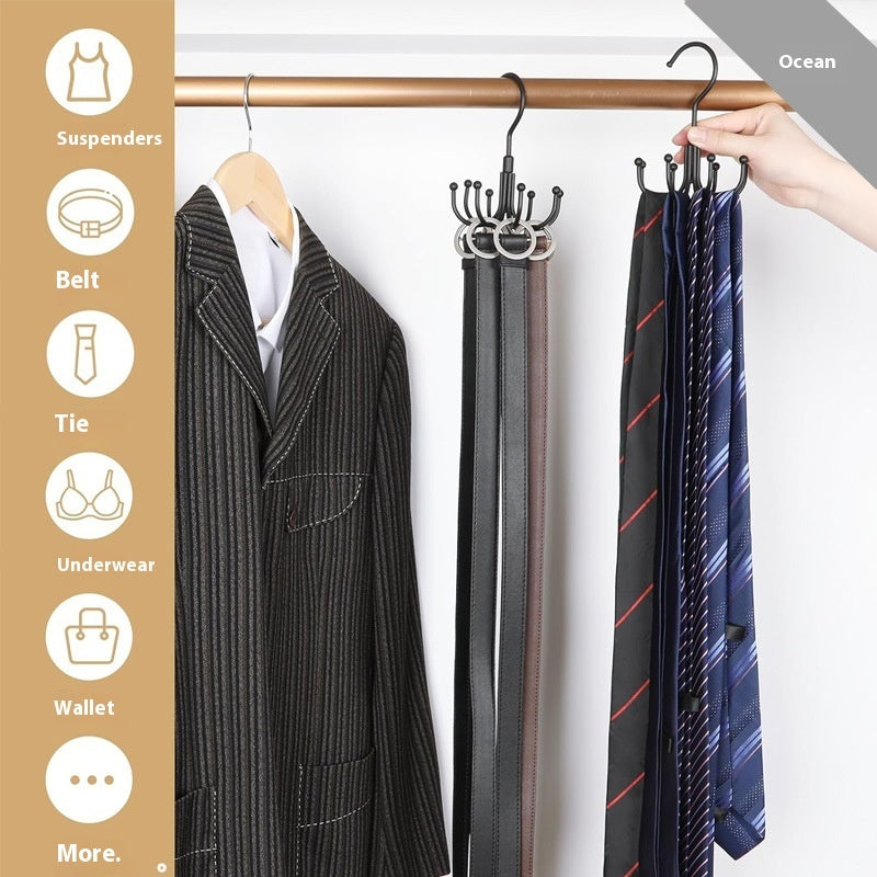 Home Clothing Store Multi-functional Storage Metal Hook Hangers for Belts Ties