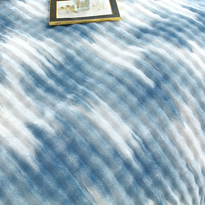 Velvet Camouflage Duvet Cover Set - Blue