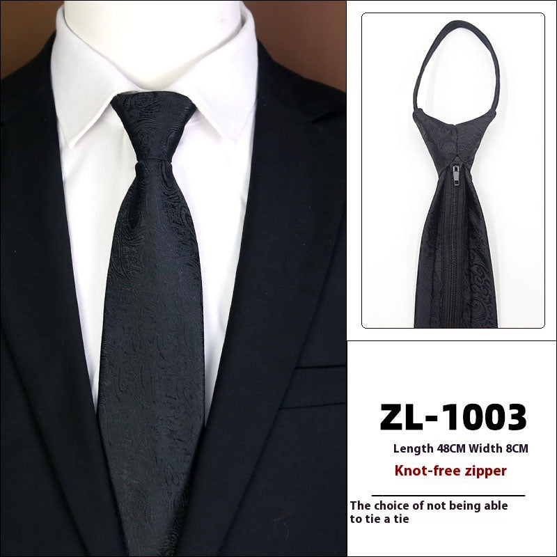 Men's Business Fashion Formal Wear Business Tie Zipper