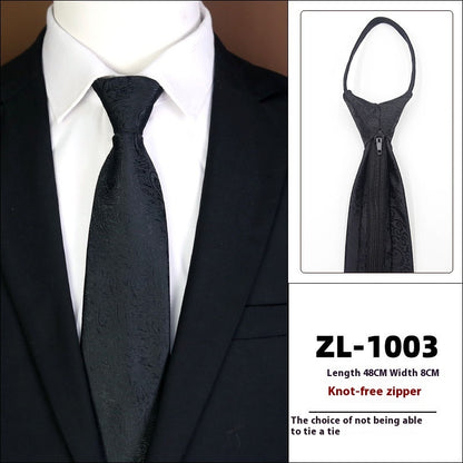 Men's Business Fashion Formal Wear Business Tie Zipper