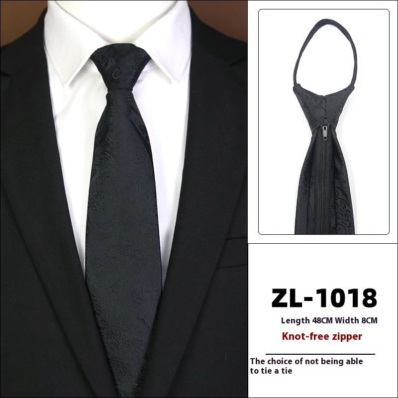 Men's Business Fashion Formal Wear Business Tie Zipper