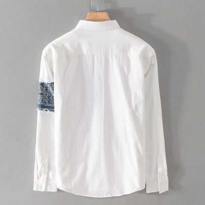 Men's Fashion Ethnic Art Casual Top Shirt