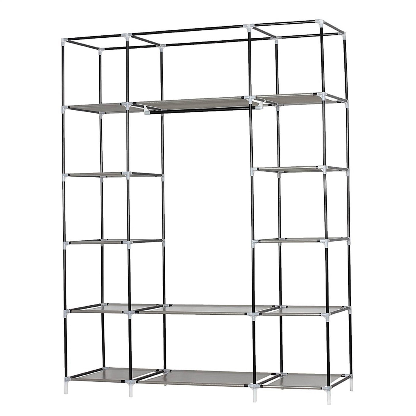 Home 5Layer Portable Closet Storage Organizer Wardrobe Clothes Rack With Shelves