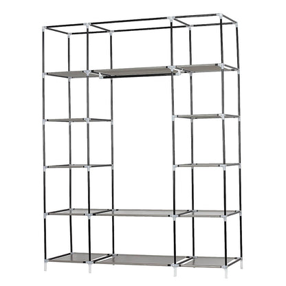 Home 5Layer Portable Closet Storage Organizer Wardrobe Clothes Rack With Shelves