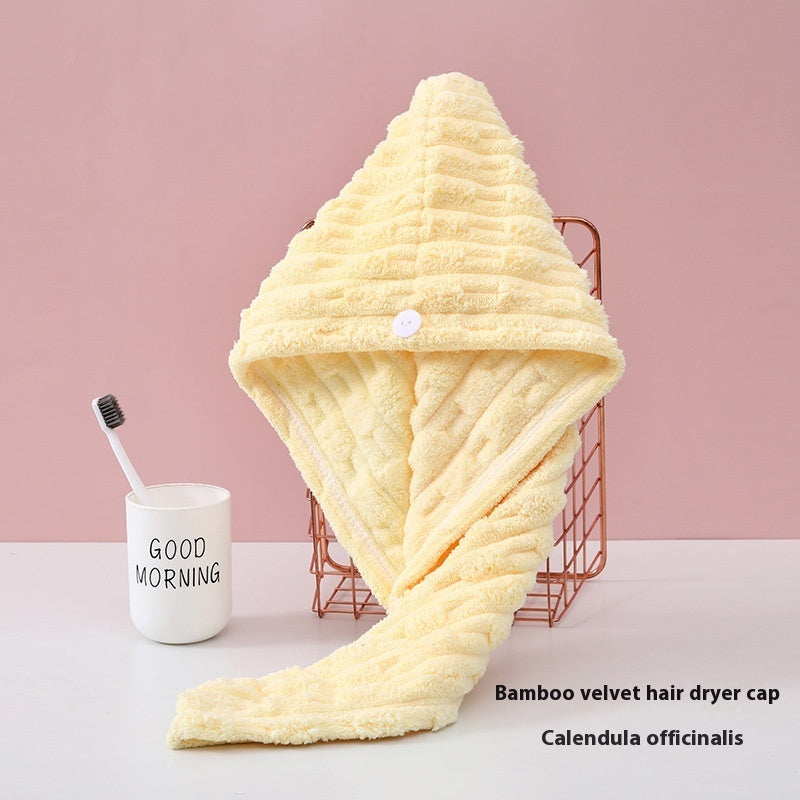 Candy Velvet Hair-drying Cap Thick Absorbent Headscarf