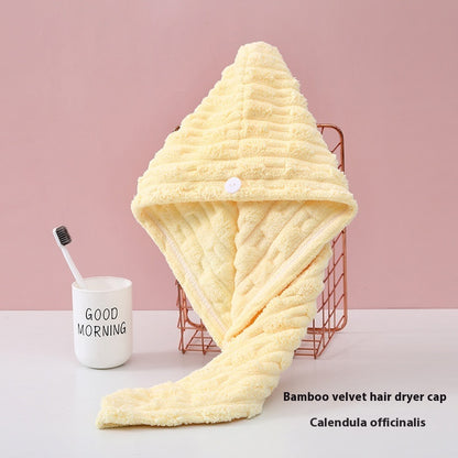 Candy Velvet Hair-drying Cap Thick Absorbent Headscarf