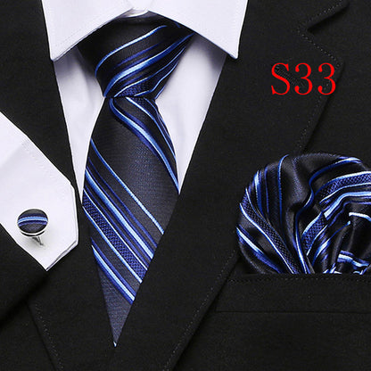 Men's Fashion Three-piece Tie set Assorted Designs Series European and American