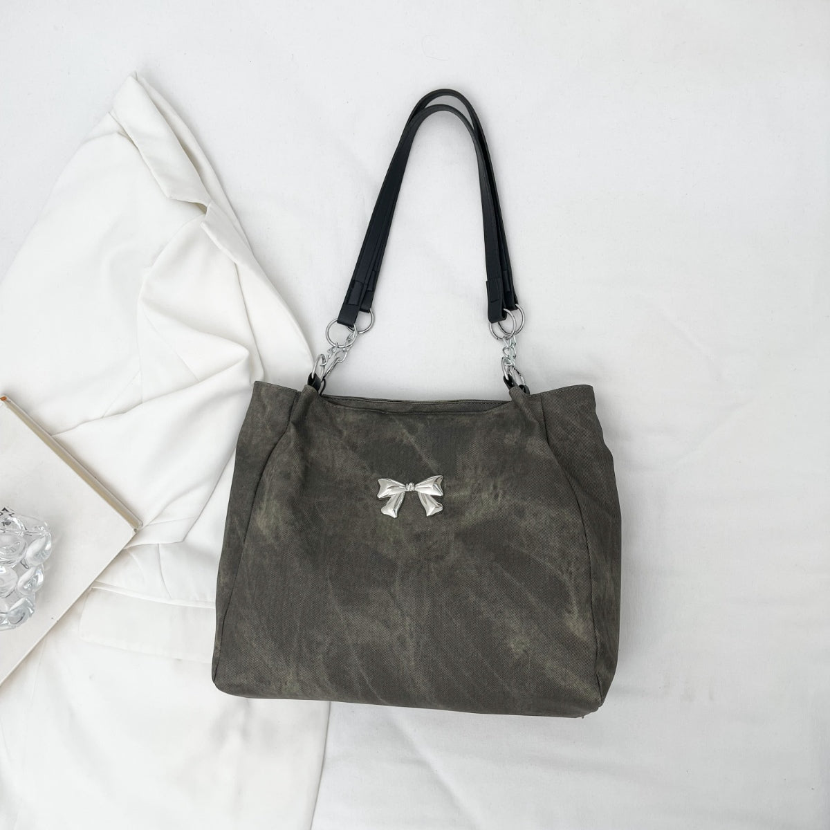 Ladies Bag Bow Polyester Medium Tote Bag