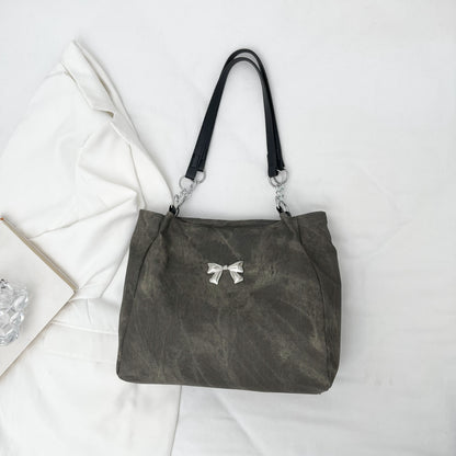 Ladies Bag Bow Polyester Medium Tote Bag