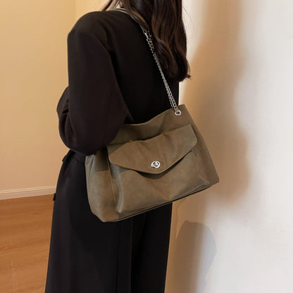 Ladies Bag PU Leather 2stripe Shoulder Bag
