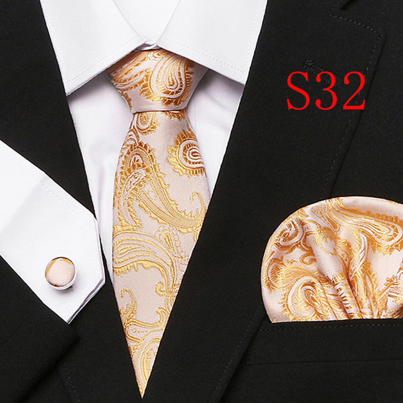 Men's Fashion Three-piece Tie set Assorted Designs Series European and American