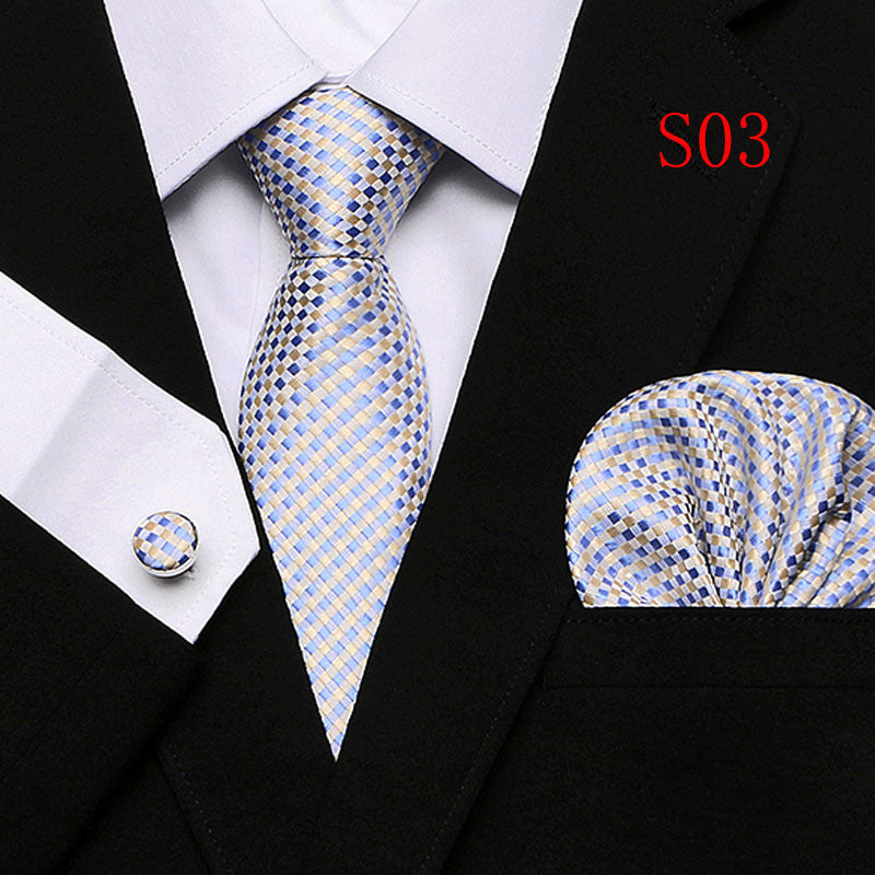 Men's Fashion Three-piece Tie set Assorted Designs Series European and American