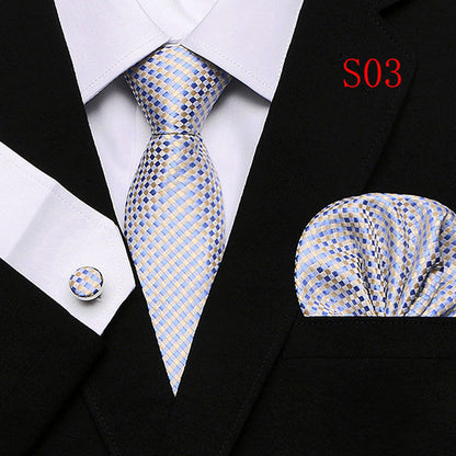 Men's Fashion Three-piece Tie set Assorted Designs Series European and American