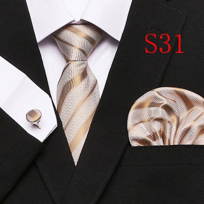 Men's Fashion Three-piece Tie set Assorted Designs Series European and American