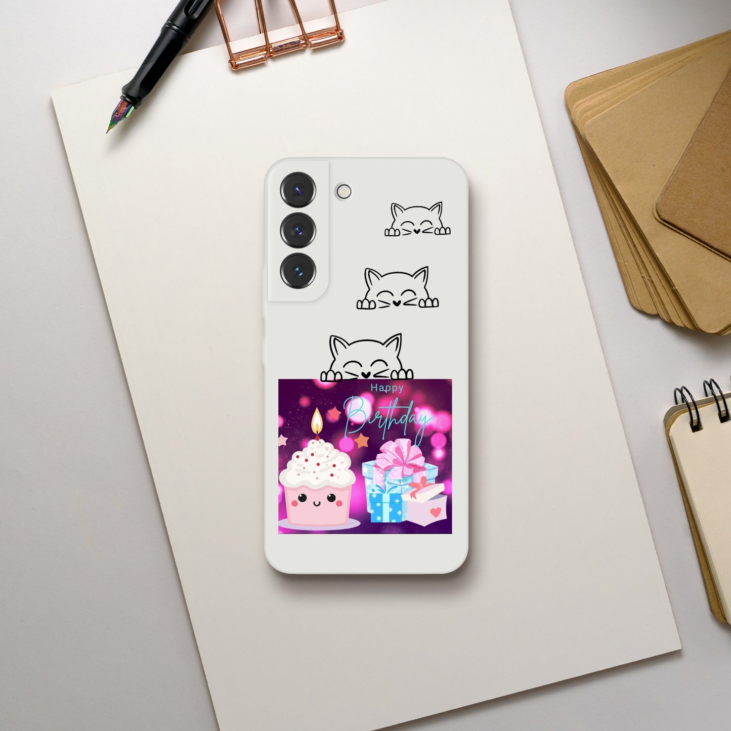Birthday cupcake Mobile Flexi casing Unisex Samsung