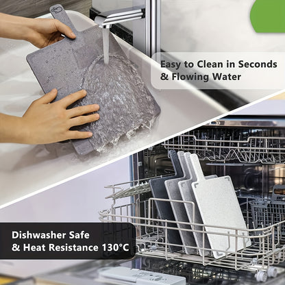 4-in-1 Heavy-Duty Kitchen Cutting Board Set With Removable Stand - BPA-Free Plastic, Multi-Function Cutting Boards,Large Board With 4 Surfaces For Meat, Vegetables, Fruits, Cheese - Space-Saving Des