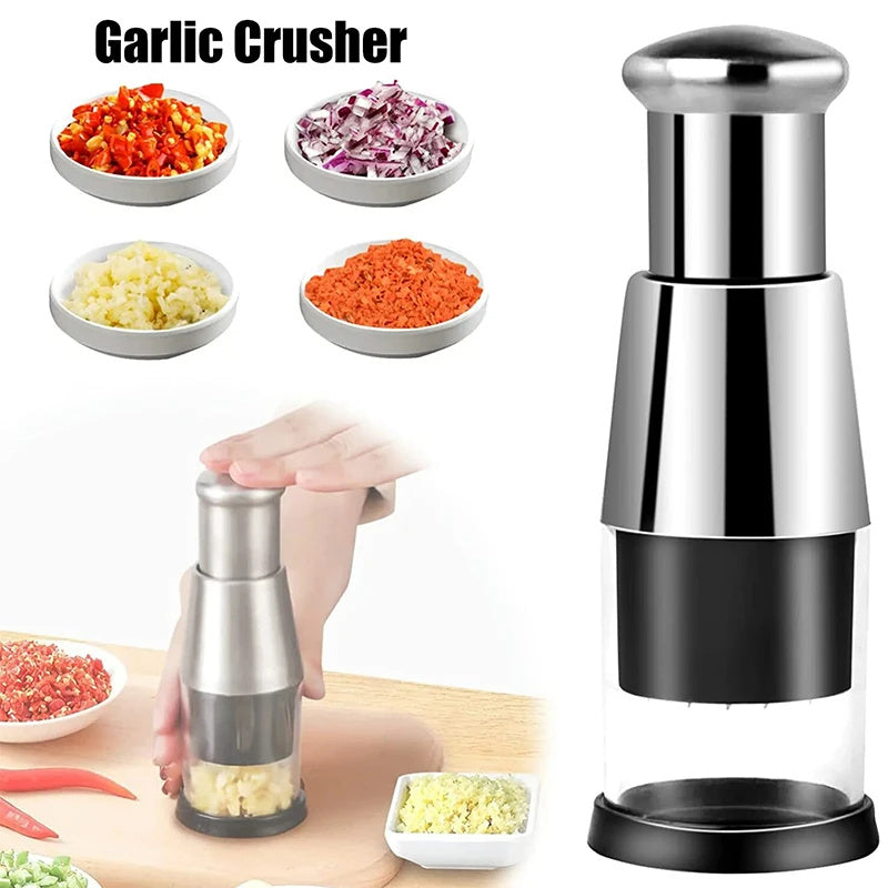 Kitchen Garlic Crusher Onion Chopper Multitask Vegetables Chopper Manual Garlic Press Machine Garlic Squeezer Kitchen Gadget