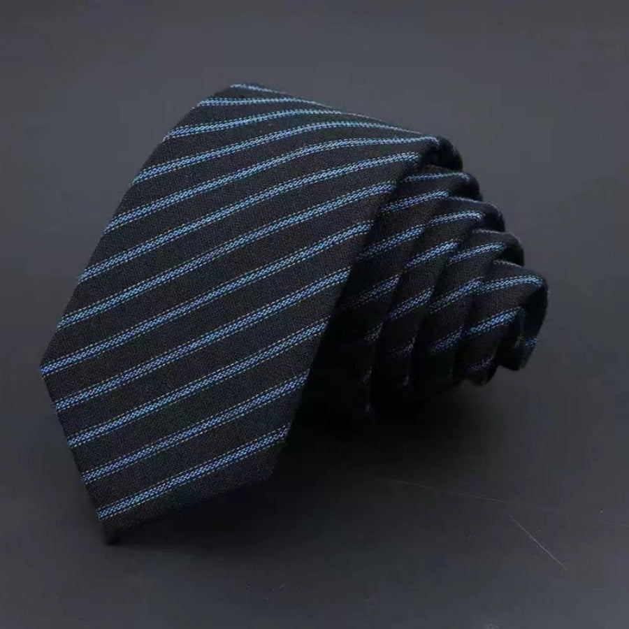 Men's Business Fashion Striped Solid Color Tie Cotton Thickened Sanded Fabric Formal Wear