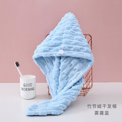 Candy Velvet Hair-drying Cap Thick Absorbent Headscarf