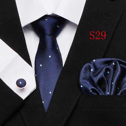 Men's Fashion Three-piece Tie set Assorted Designs Series European and American