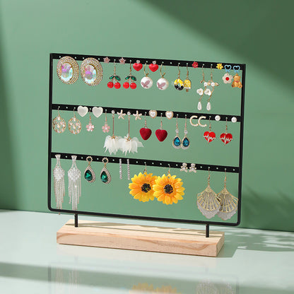 Homes Display Wooden Jewelry Rack Earring Stand Jewelry Storage