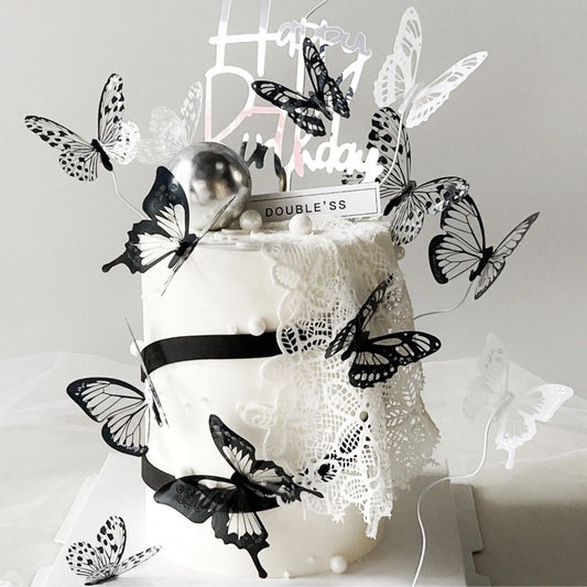 Baking Butterfly Birthday Cake Plug-in Beautiful Mother's Day Cake Decoration Plug-in