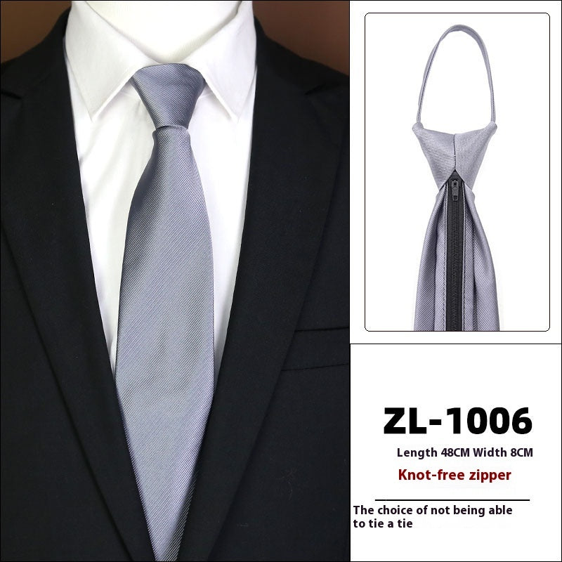 Men's Business Fashion Formal Wear Business Tie Zipper