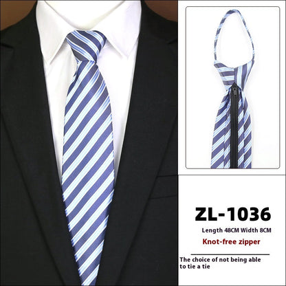 Men's Business Fashion Formal Wear Business Tie Zipper