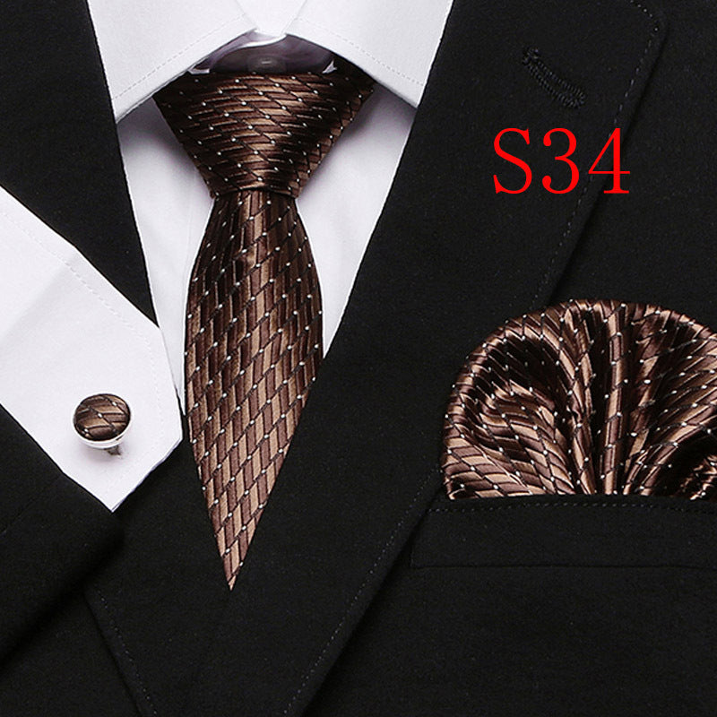 Men's Fashion Three-piece Tie set Assorted Designs Series European and American