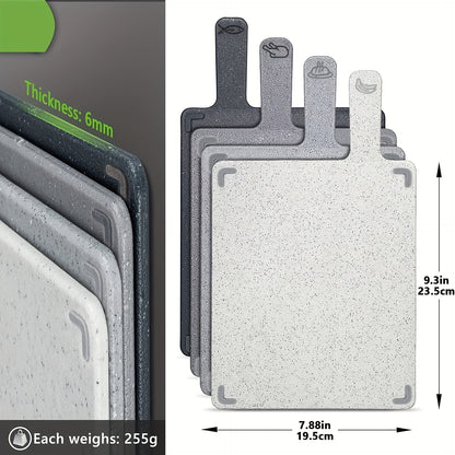 4-in-1 Heavy-Duty Kitchen Cutting Board Set With Removable Stand - BPA-Free Plastic, Multi-Function Cutting Boards,Large Board With 4 Surfaces For Meat, Vegetables, Fruits, Cheese - Space-Saving Des