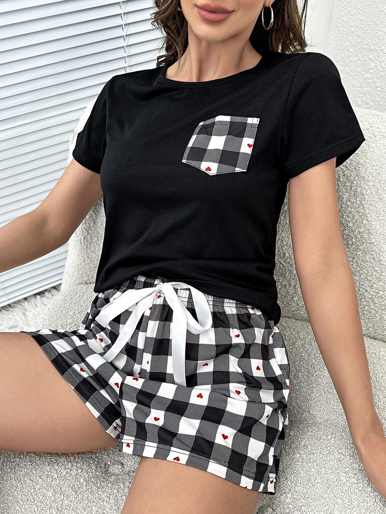 Nightwear Heart Top and Shorts Lounge Set