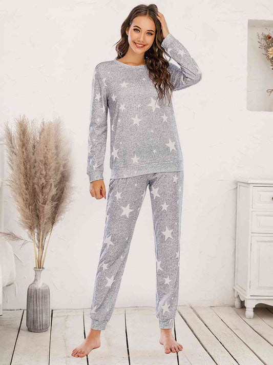 Nightwear Star Top and Pants Lounge Set