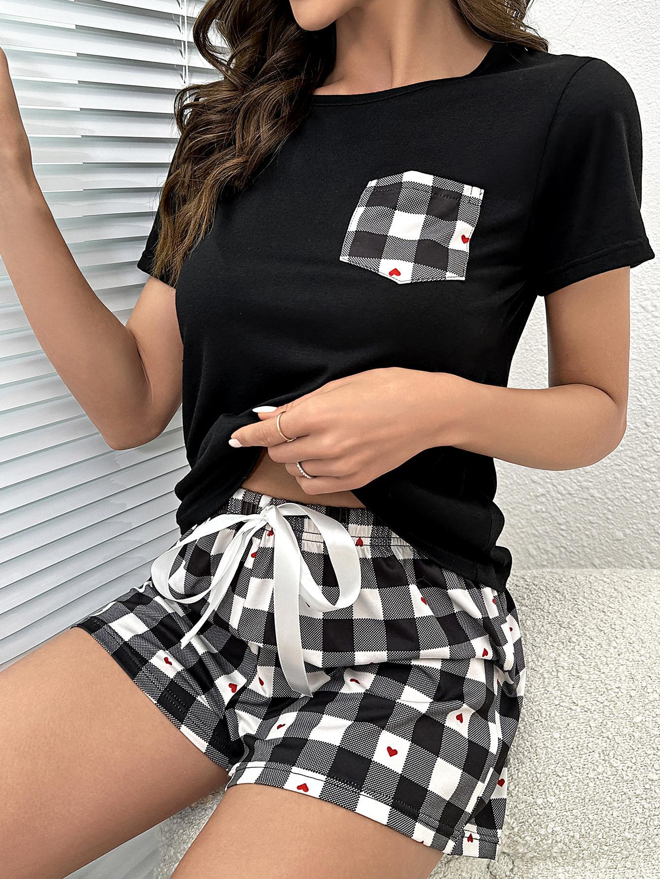 Nightwear Heart Top and Shorts Lounge Set